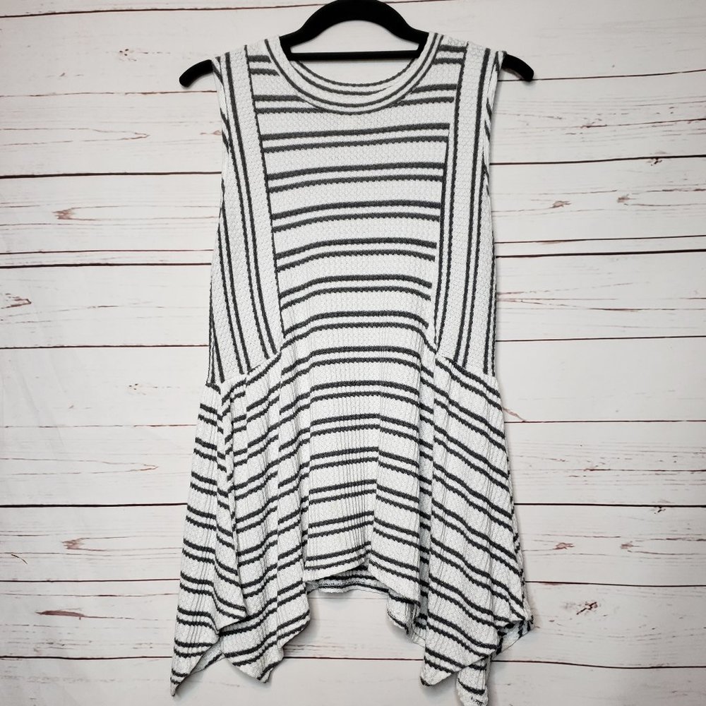 Lazy Sundays Striped Textured Tank Top